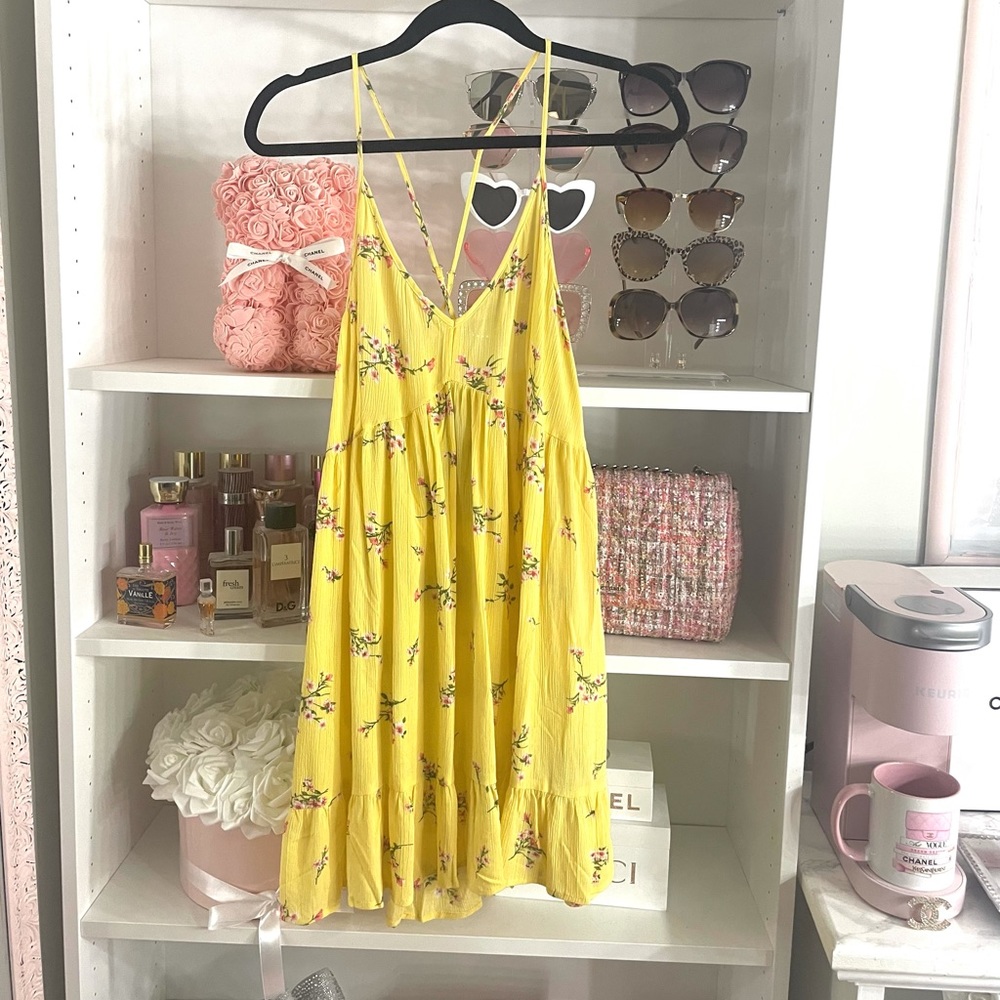 Women’s Yellow Floral Summer Dress | Casual Dress